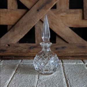 Waterford Crystal Perfume Bottle w/ dapper Lismore